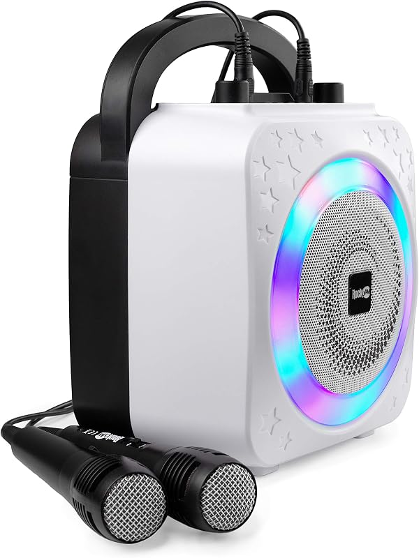 Máquina de karaokê rockjam ring bluetooth com dois microfones