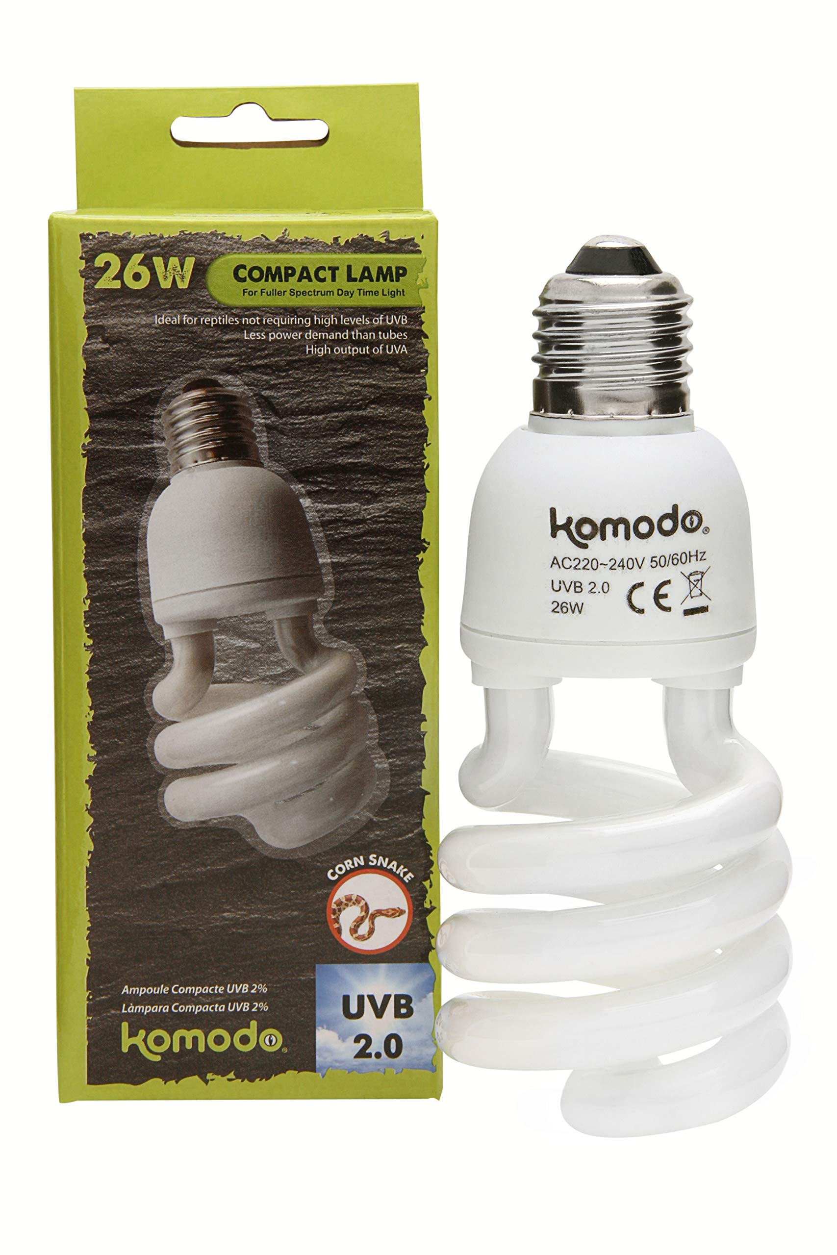 Komodo Compact Lamp Uvb 2.0 ES, 26 Watt