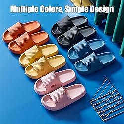 rosyclo Pillow Slipers for and Men, EVA Flat Clouds