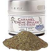 Gustus Vitae | Caramel Cr&egrave;me Br&ucirc;l&eacute;e Cane Sugar | Coffee &amp; Baking Sugar | Natural Ingredients | Premium Sugar &amp; Spices | No Filler | Non GMO | Holiday | Made in USA | Magnetic Tin | Small Batch