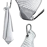 Blue Tees Golf Premium Magnetic Towel - Super Strong Magnet - Microfiber Waffle Design - Silicone Brush - Groove Cleaner - Bag Buckle - Standard & Caddy Sizes