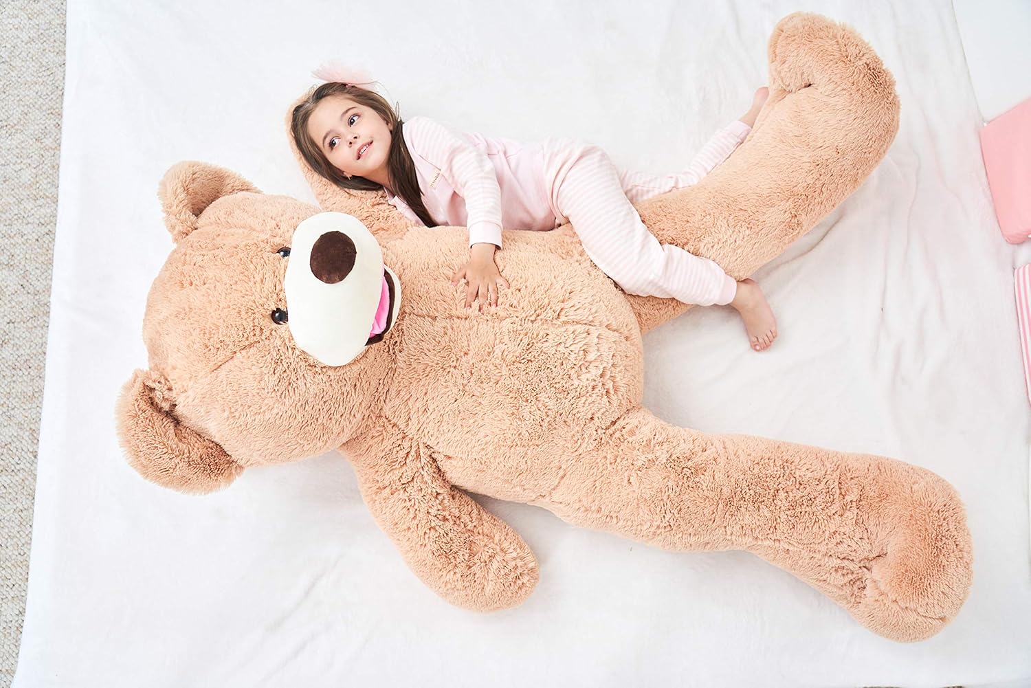 IKASA Giant Teddy Bear Plush Toy Stuffed Animals 5.25 Foot (Brown, 63 inches): Toys & Games