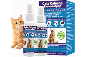 Cat Calming Spray & Cat Pheromone Spray – Stress & Anxiety Relief for Cats & Kittens, Reduces Scratching, Peeing & Marking, S
