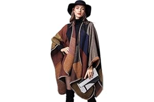 Loiyadn Shawl Wraps for Women - Open Front Ponchos for Women Oversized Pashmina Fashionable Versatile Shawl for Fall Winter