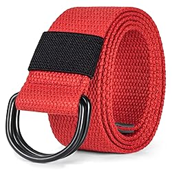 maikun Mens & Womens Canvas Belt with Black D-ring