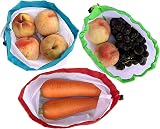 Kare & Kind Reusable Produce Bags 15 Pcs Multi-Sized Mesh Bags Set view 3