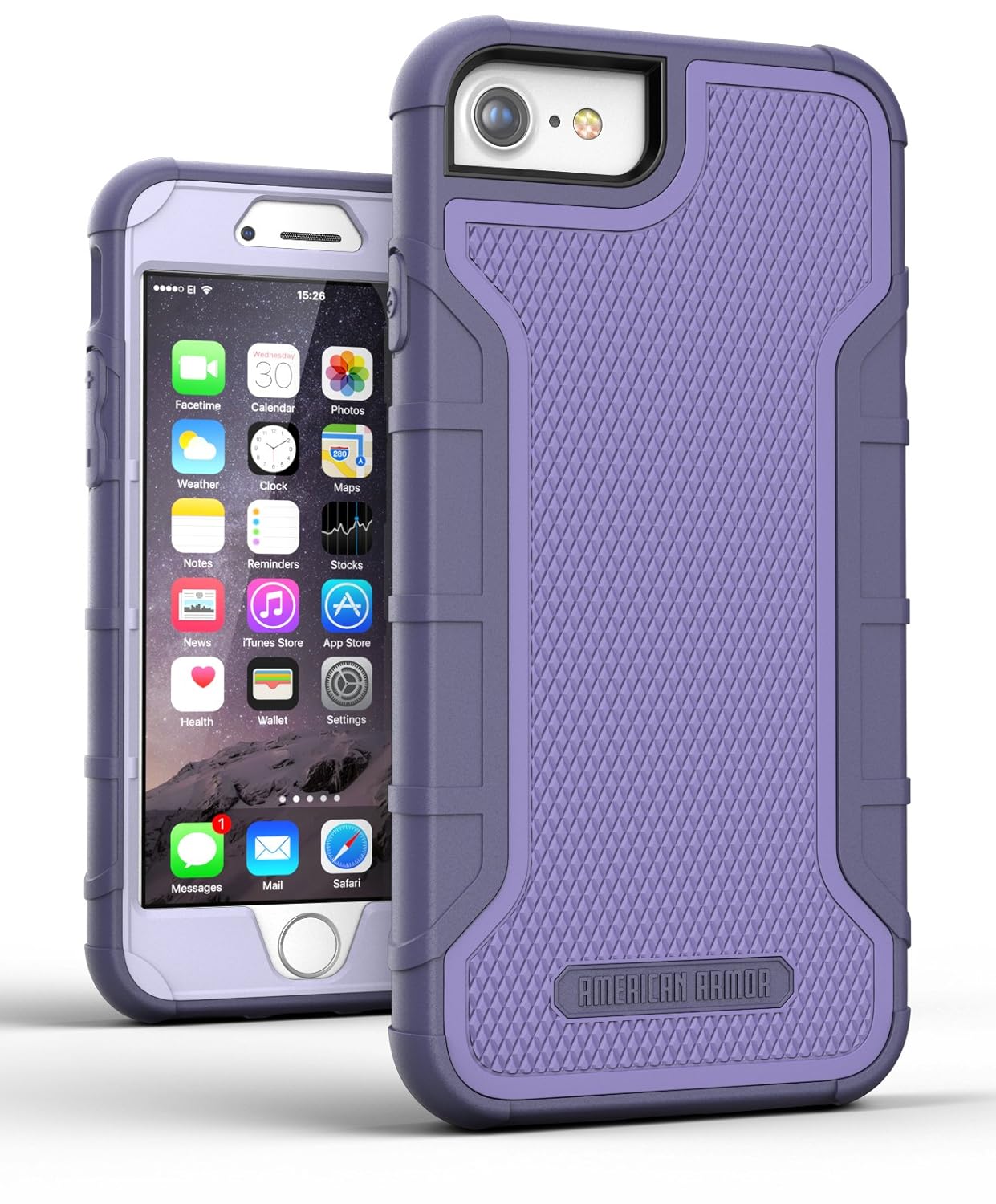 Encased iPhone 8 Case Purple Dual Layer Tough Case w