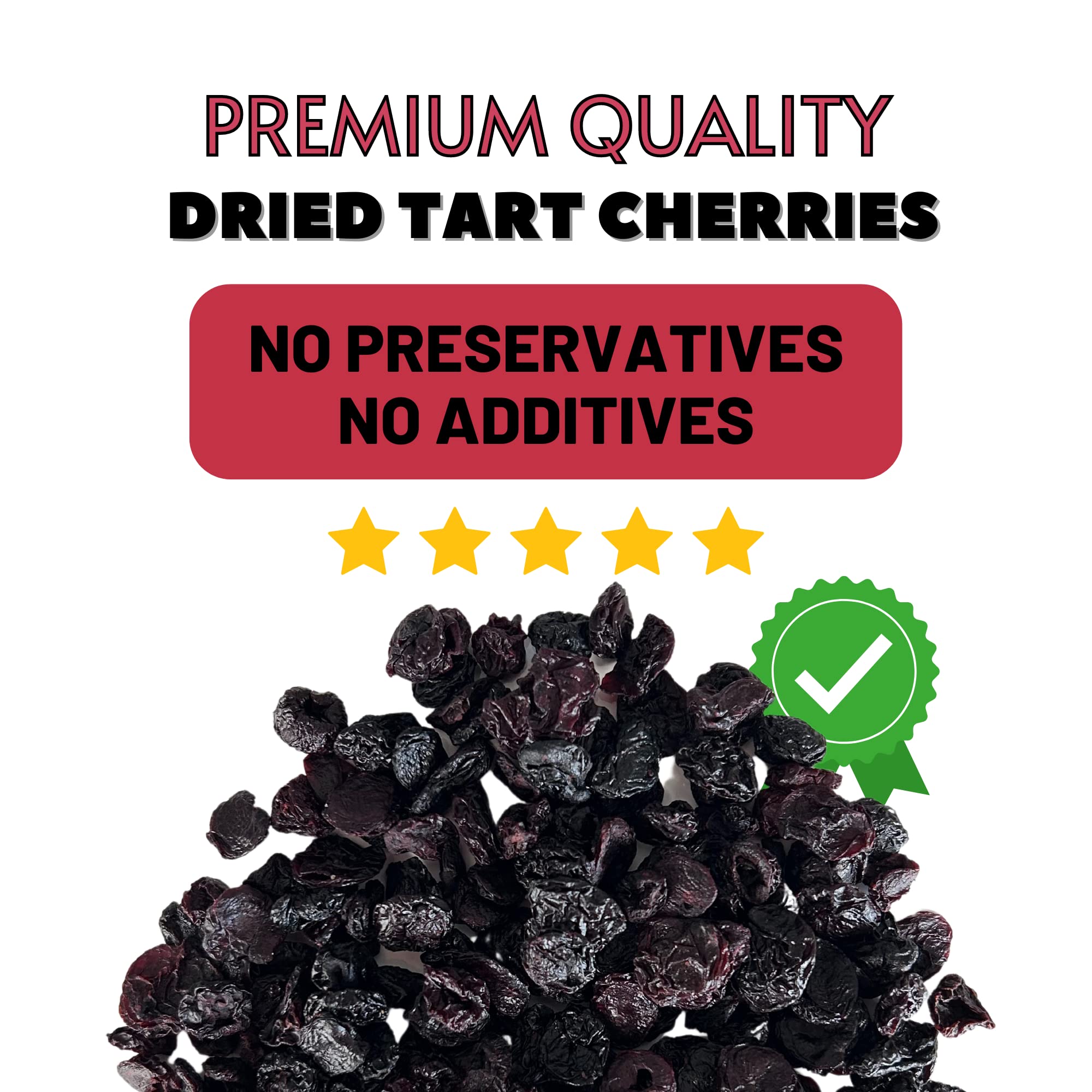 Dried Cherries, Unsweetened, Tart, Berrilys,16 oz, Pitted, Kosher