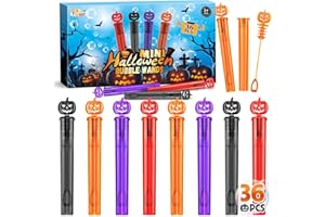 SpringFlower Halloween Party Favor For Kids, Halloween Mini Bubble Wands Halloween Gifts For Trick Or Treating, School Classroom Rewards,Goodie Bag Fillers, 36 Pack