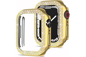 Miimall Compatible with Apple Watch Case SE Series 6 5 4 40mm,Hard PC Bling Crystal Diamonds Anti-Scratch Protector Bumper Co