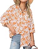Zeagoo Linen Tops for Women Summer Patterned Cotton
