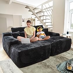 ovios 81" Oversized Sectional Double Lounge Chaise