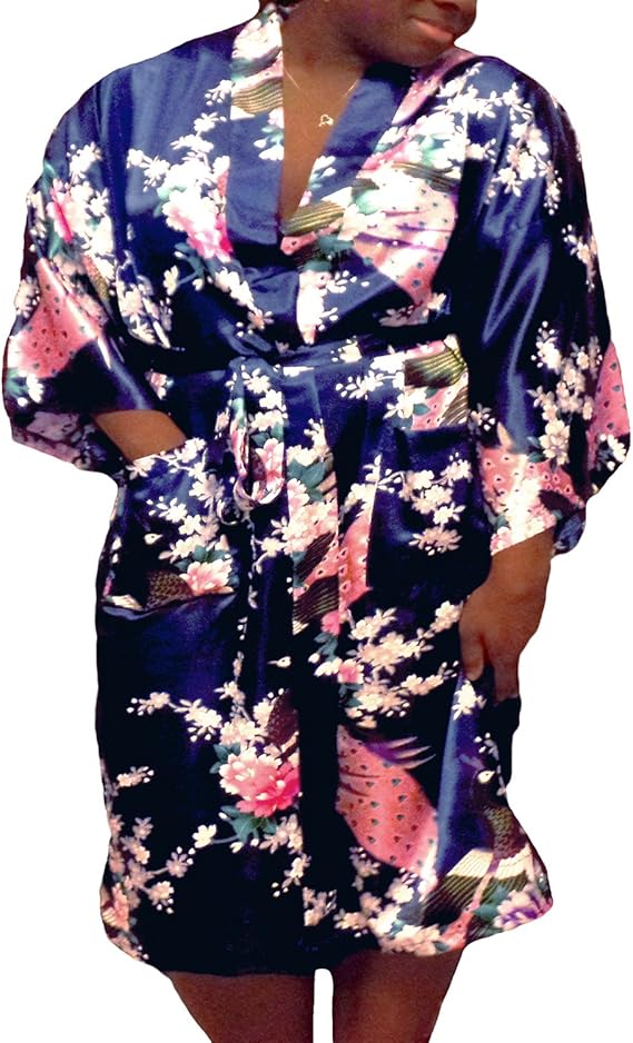 bademantel damen blumenmuster