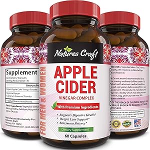 Potent Apple Cider Vinegar Capsules – ACV Pills Nutritional Supplements for Digestive Health with Natural Cleansing and Size Reducing Formula for Women and Men Designed to Help You Reach Your Goal