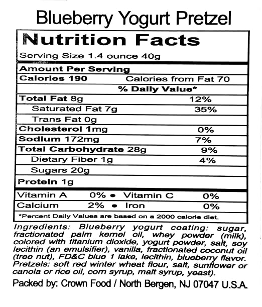 Blueberry Yogurt Covered Pretzels Nutrition Runners High Nutrition