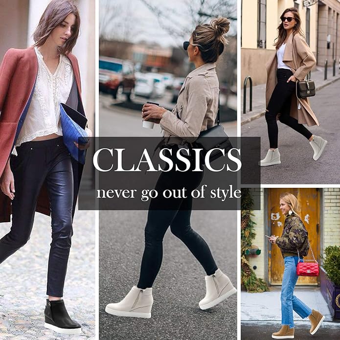 Softome Womens Sneakers Platform Booties