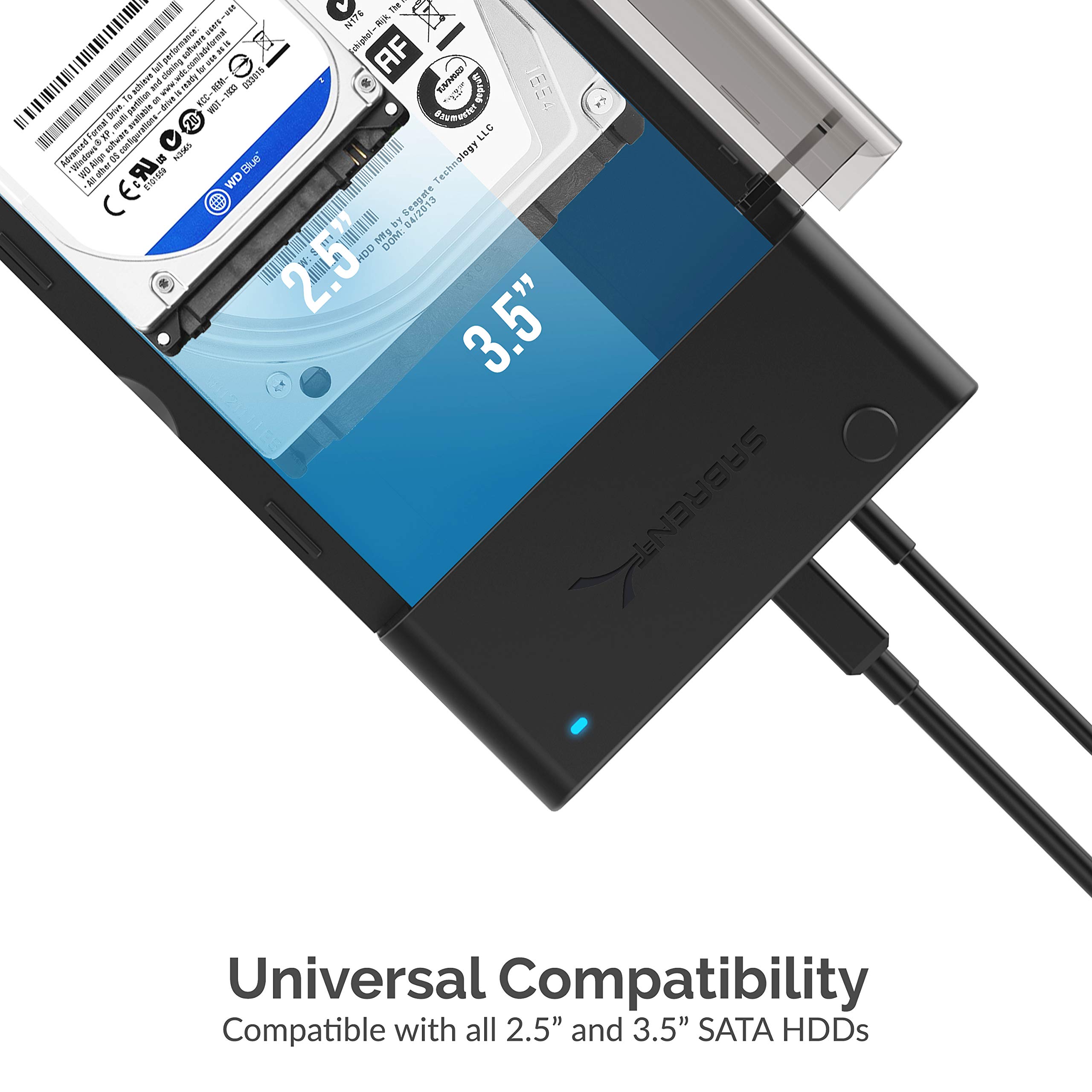 Sabrent USB 3.0 to SATA External Hard Drive LayFlat Docking Station