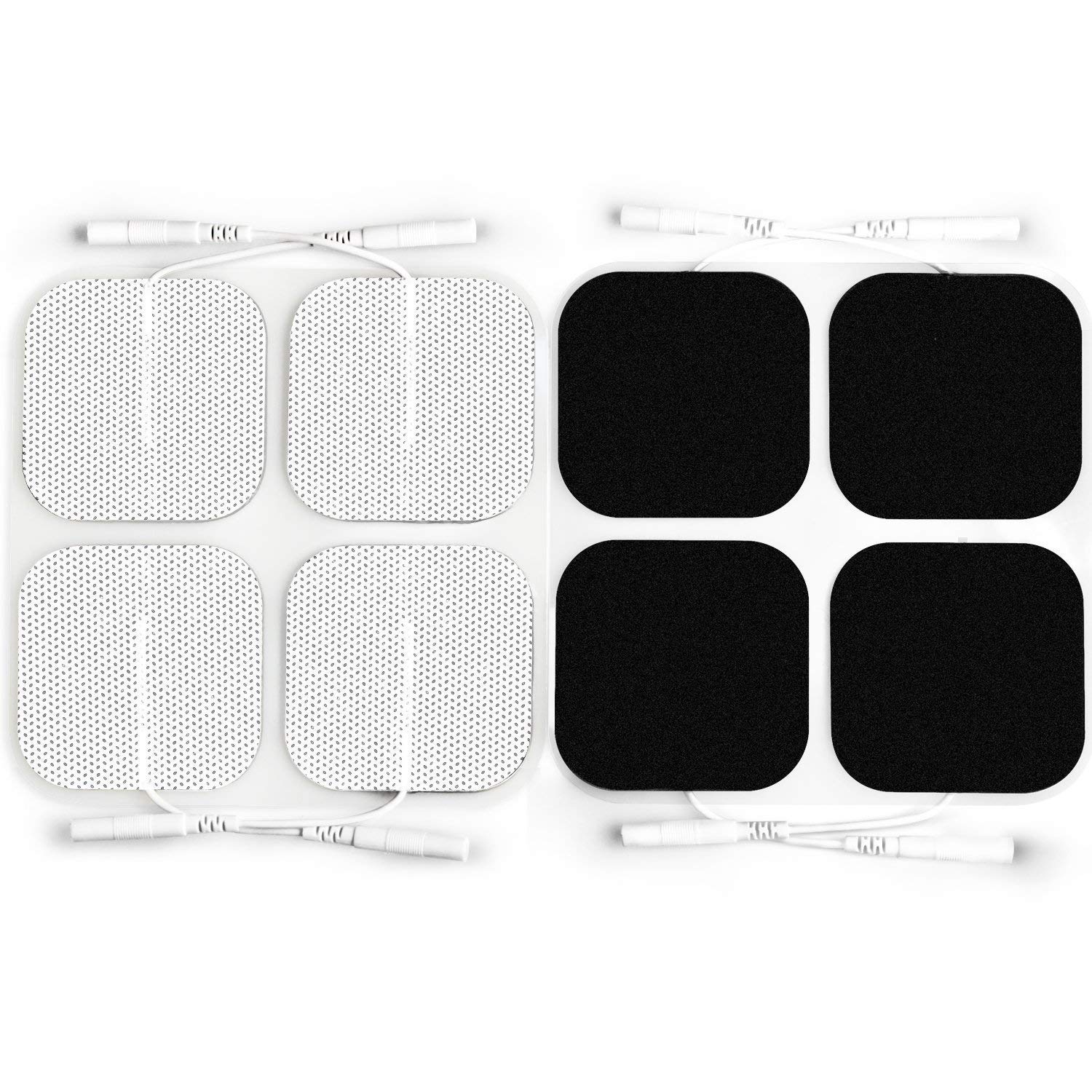 AUVON TENS Unit Electrodes Pads 2X2 8 Pcs, 2nd Gen LatexFree