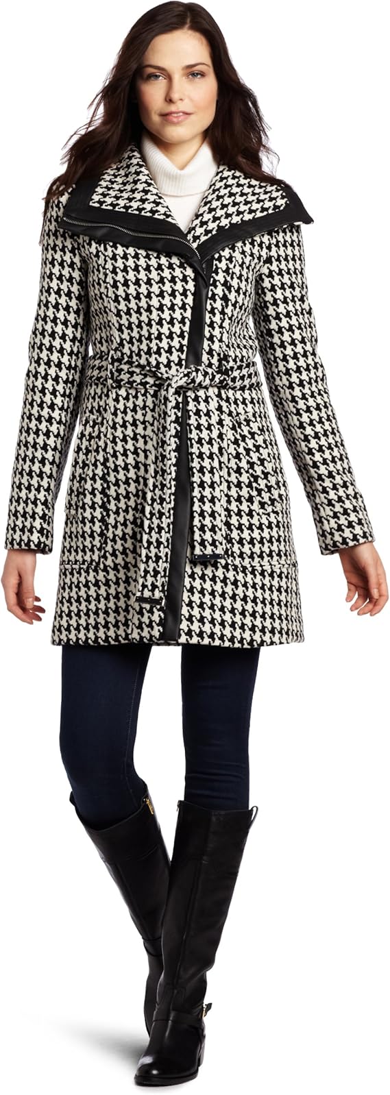 calvin klein houndstooth coat