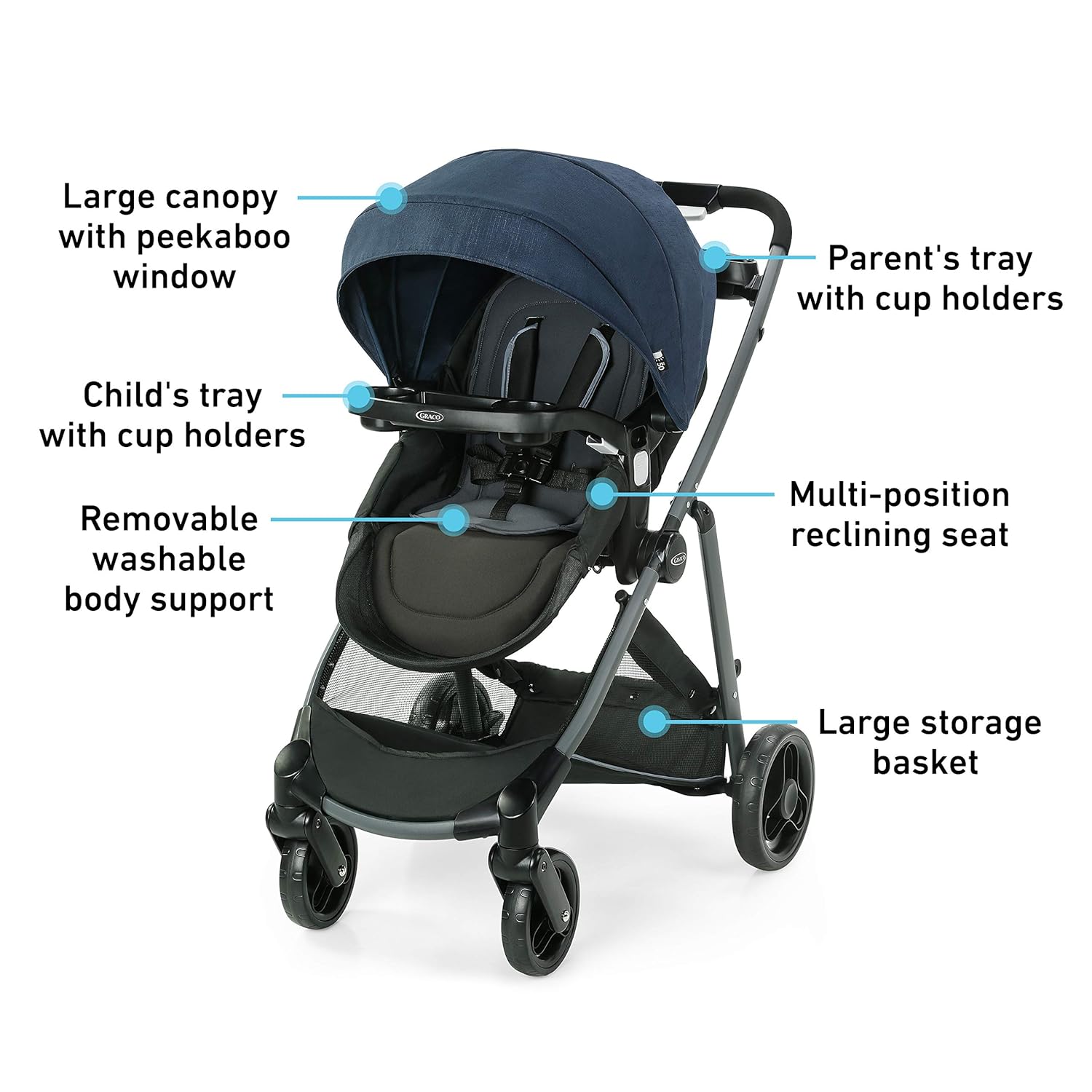 graco stroller child tray