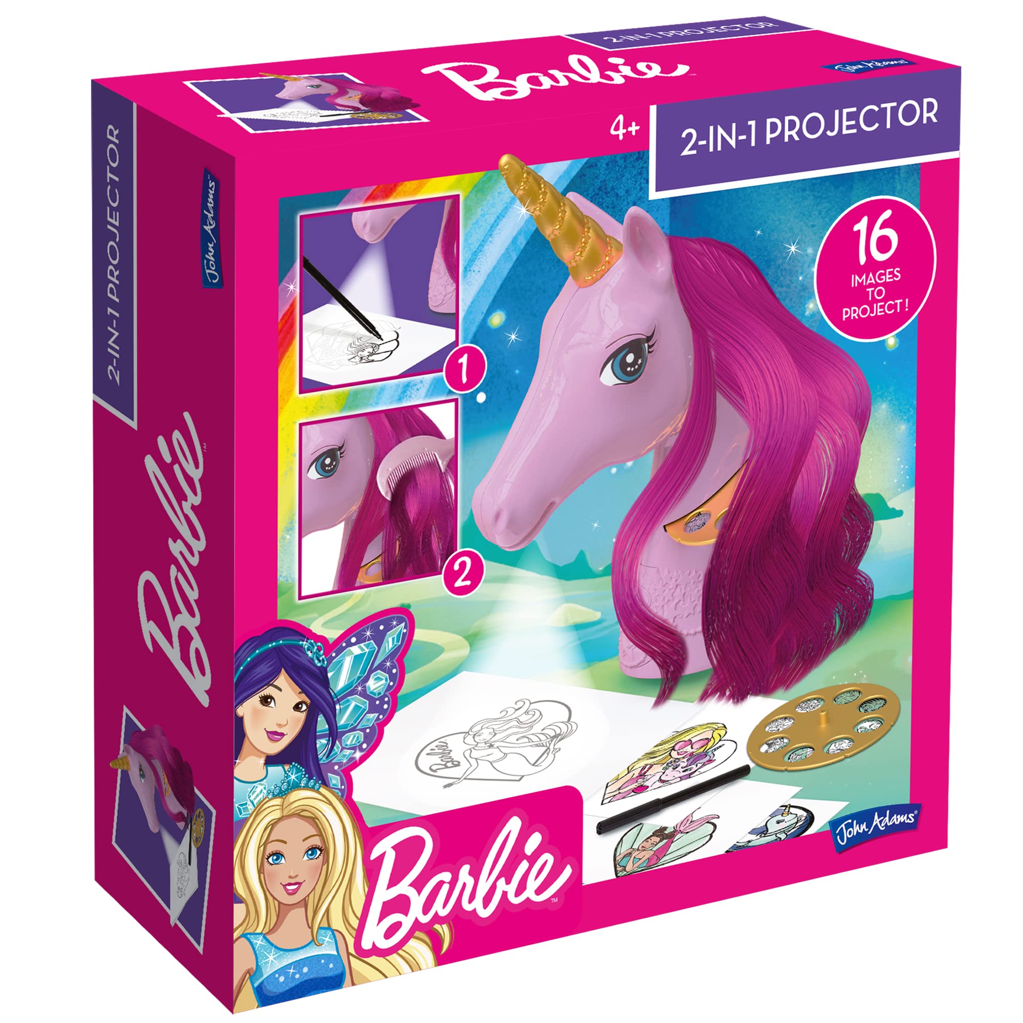 John Adams | Barbie Unicorn Projector: Trace and draw Barbie pictures | Arts & Crafts | Ages 4+