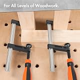 VonHaus 13pcs Wood Clamps Quick Grip F Clamps 300/600/150mm Heavy Duty view 5