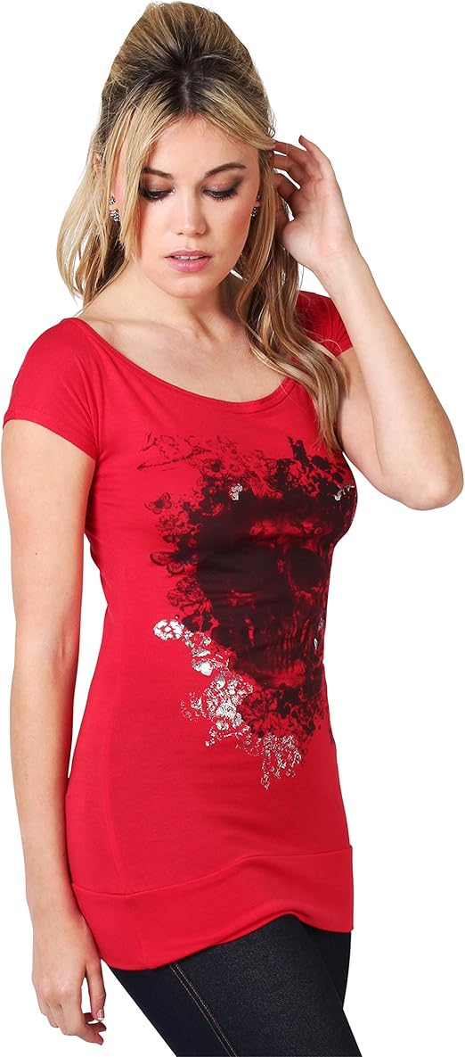 Krisp Short Sleeve Top (9674RED16) at Amazon Women’s Clothing store