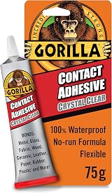 Gorilla Clear Contact Adhesive 75g - Repositionable, Waterproof