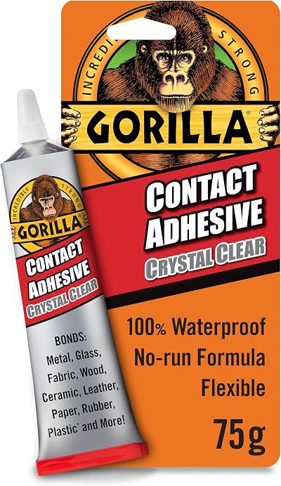 Gorilla Clear Contact Adhesive 75g - Repositionable, Waterproof