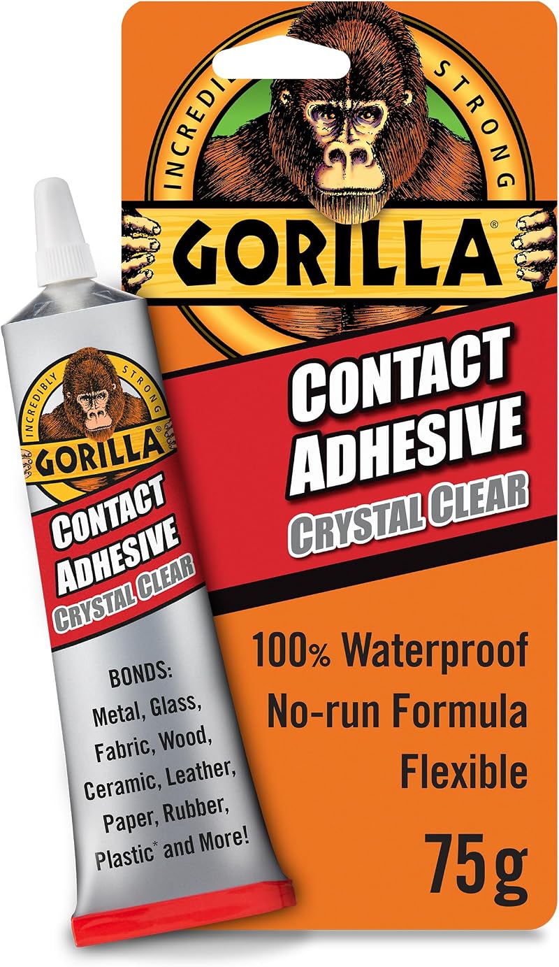 Gorilla Clear Contact Adhesive 75g - Repositionable, Waterproof