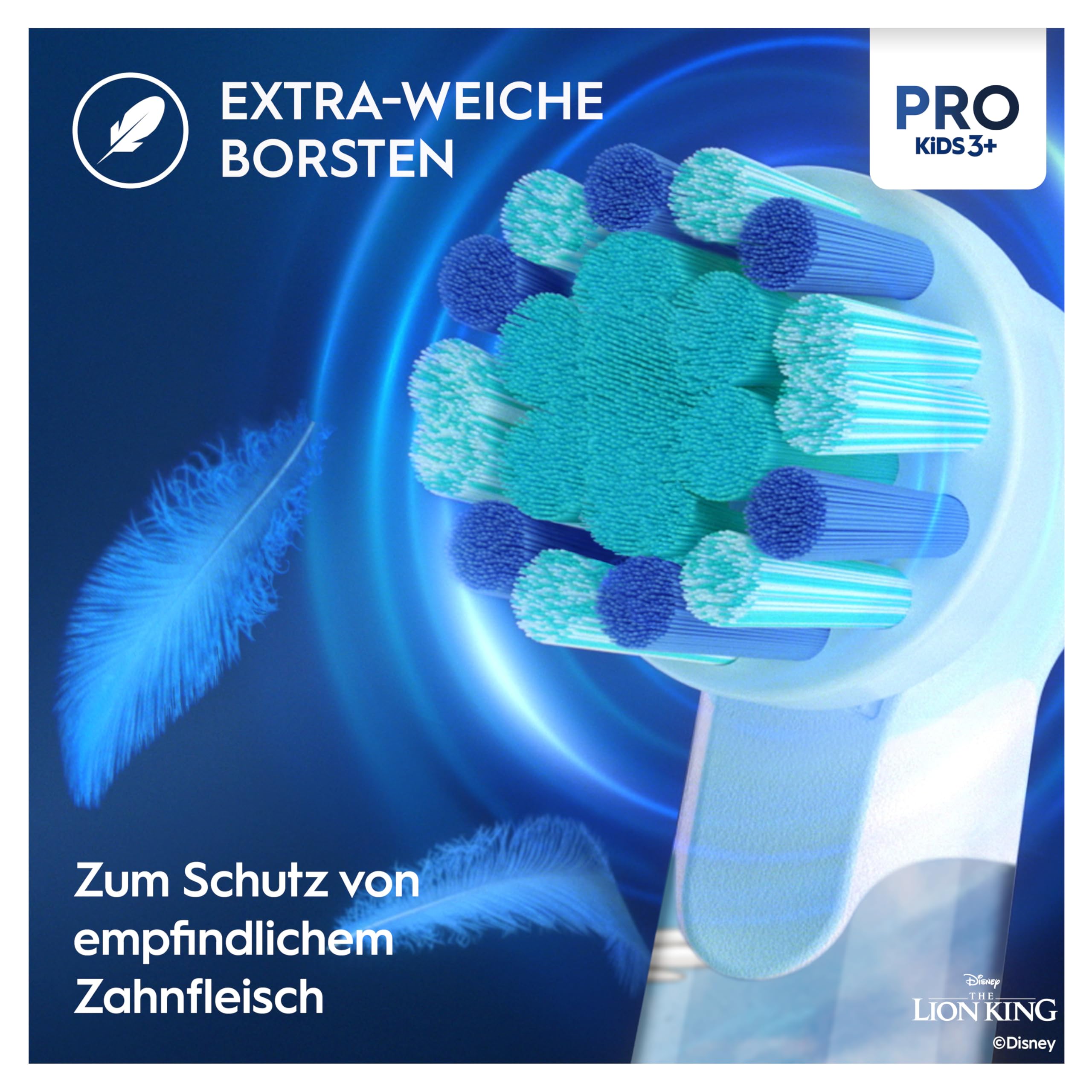 Oral-B Pro Kids König der Löwen Elektrische Zahnbürste für Kinder — Electric Toothbrush ab 3 Jahren inkl. 1 Aufsteckbürste, Reise-Etui und 2 Putzmodi für Zahnpflege, Weiß/Rot 6