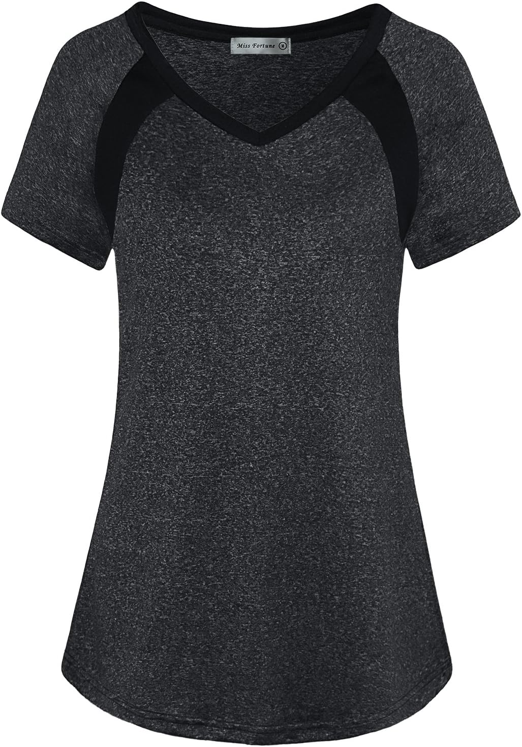 MISS FORTUNE Womens Active Wear Exercise Top Yoga Shirt Workout Clothes…
