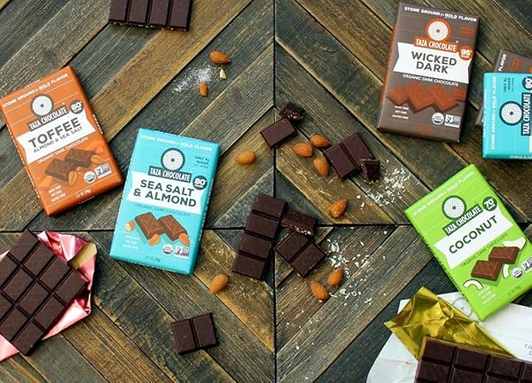 TAZA CHOCOLATE ORGANIC AMAZE BAR 70% STONE GROUND, COCONUT, 2.5 OUNCE (1 COUNT), VEGAN
