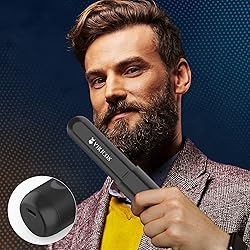 VIKICON Beard Straightener for Men: Cordless Heated