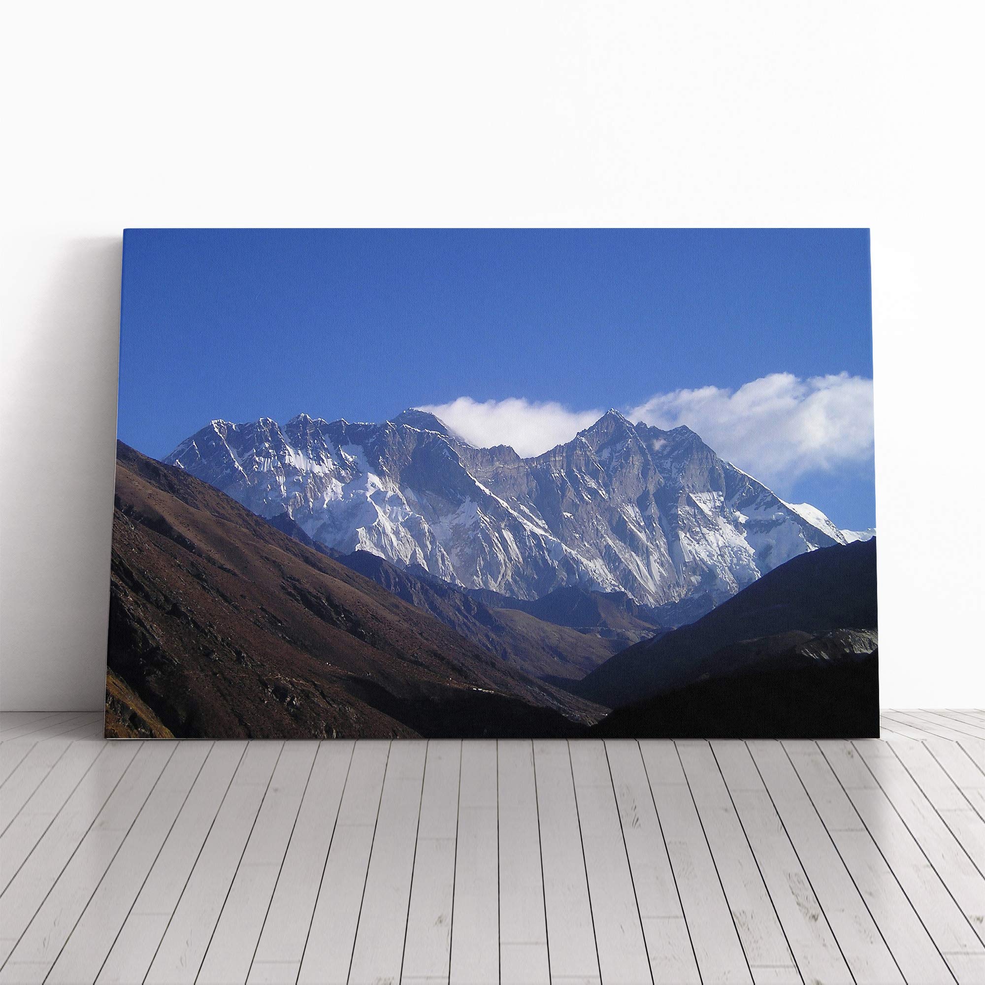 Landscape Himalayas Mountains Nepal (2) Canvas Print | Gallery Wrapped 30mm Frame Wall Art | 20x14 inches | Ready to Hang | Modern Landscape Picture | Living Room Bedroom Lounge Office