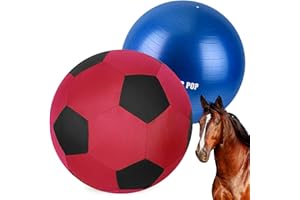 ANC POP Herding Ball for Horse Ball & Cover 40" Large for Play Herding Ball Horse Toys for Horse (Red & Black)