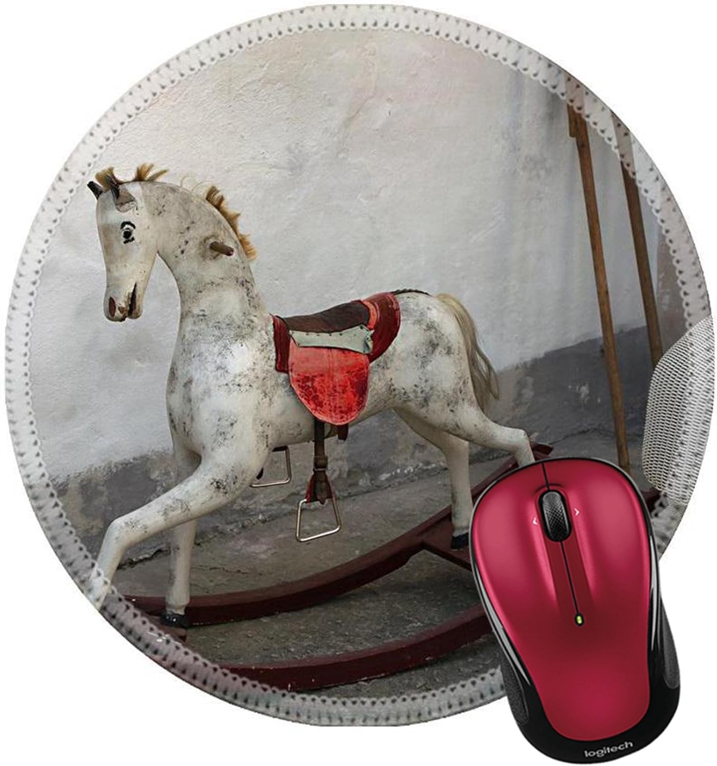 rubber rocking horse