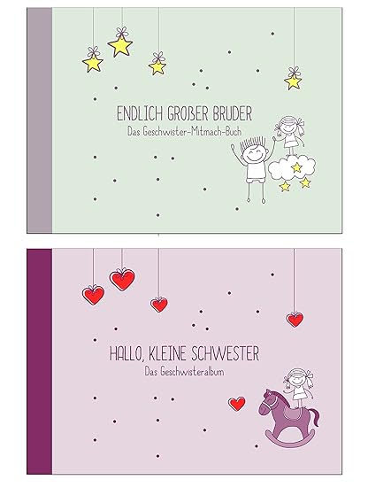 Geschenk Zur Geburt Für Geschwisterendlich Großer Bruder Hallo Kleine Schwester Buch Erinnerungs Foto Albumöko Recycling Papier