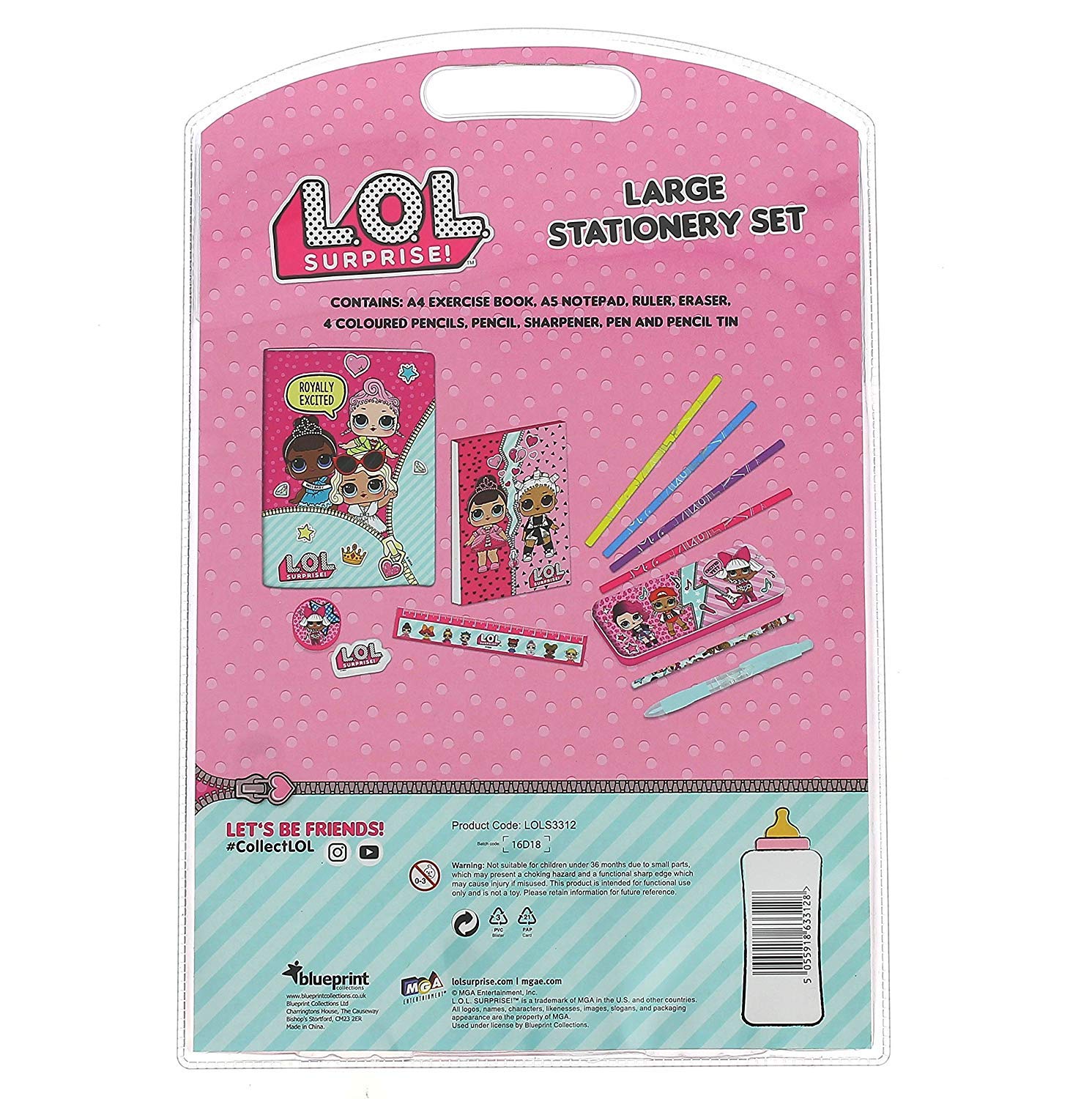 LOL Surprise! Large Stationery Kit for Girls LOL Dolls Series 1 Limited Edition School Set for Girl