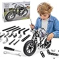 Metal Model Motorcycle Kits - 117 Pcs Erector Sets for Boys Age 8-12, Motobike Building Toys, STEM Kits for Kids Age 8-10, Assembly Car Project for 14 and Up, Gifts for 15 16 Year Old Boys and Adults