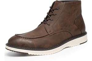 CGRRBW Men's Classic Dress Casual Chukka Boots Mid Top Sneakers Moc-Toe