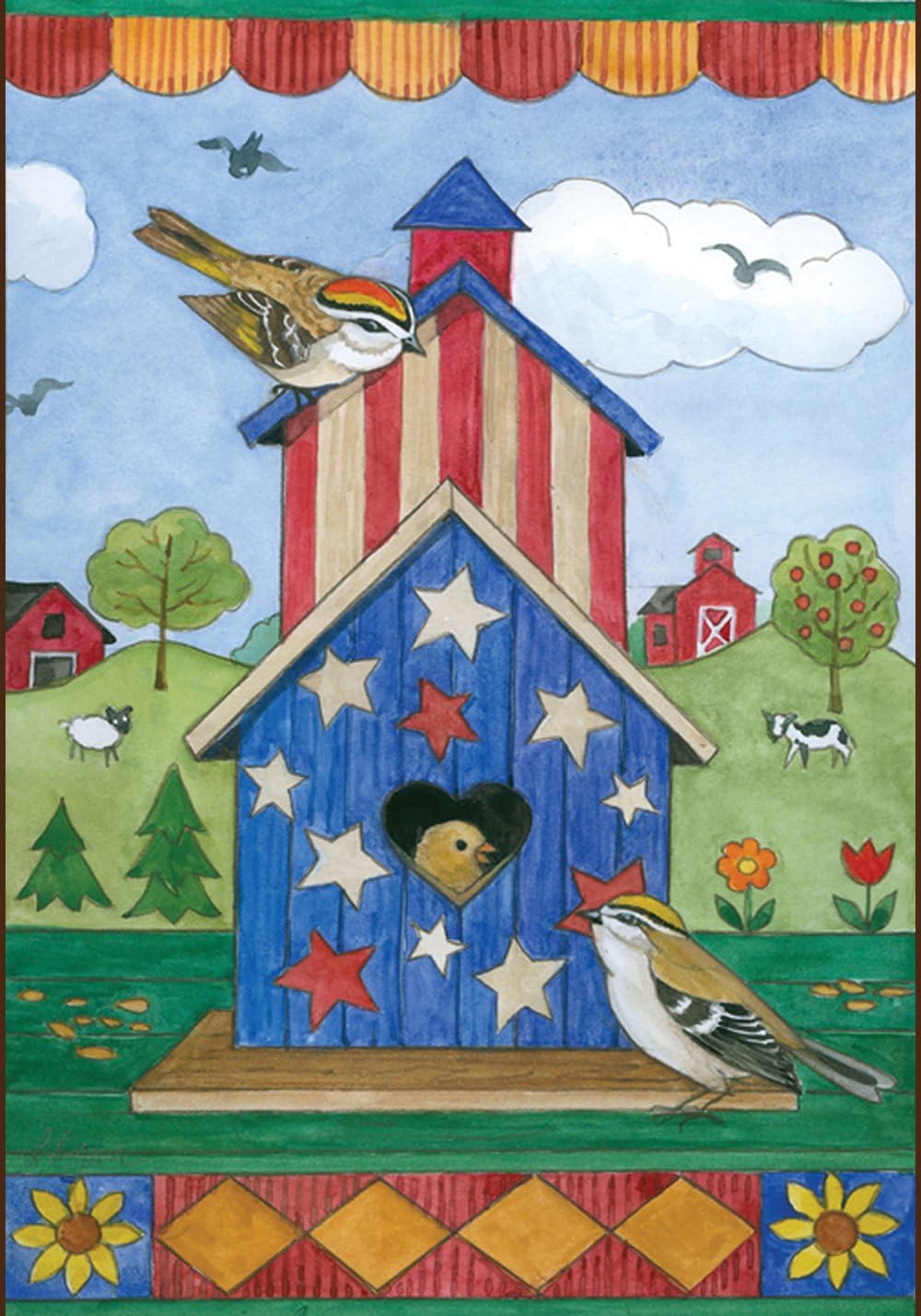 Best Patriotic Birdhouse Garden Flag