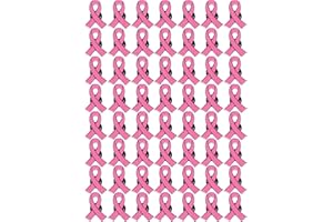 Aflyu Pink Ribbon Pins Breast Cancer Awareness Brooch Lapel Pins Buttons