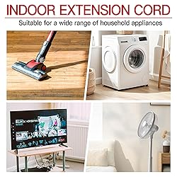 16/3 Short Extension Cord 4 FT, Black Extension