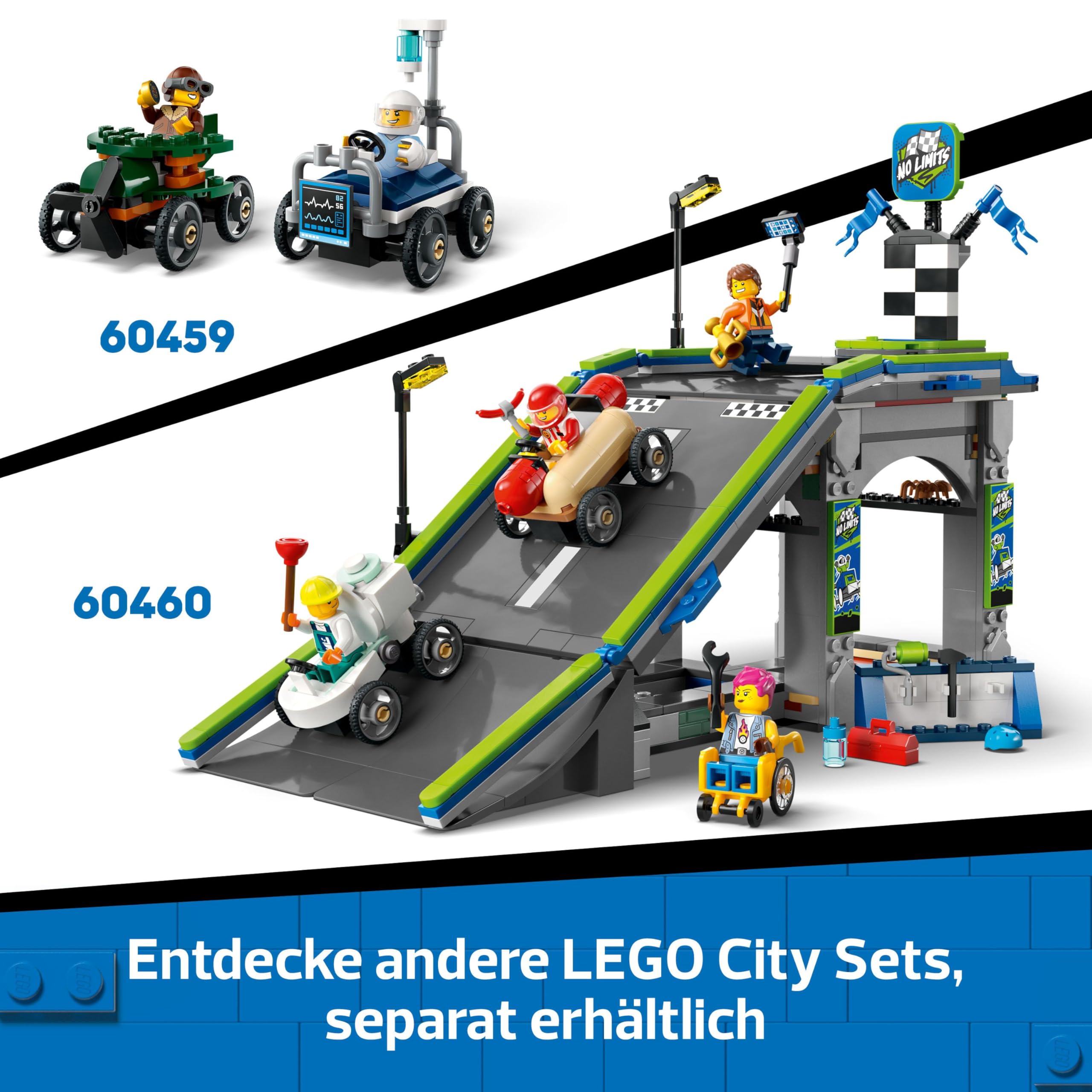 LEGO City Pizzalieferwagen vs. Löschauto - Seifenkisten Spielzeug für Mädchen und Jungen ab 5 Jahren - Bauset mit 2 Fahrer Minifiguren - Geschenk zum Geburtstag & für die Feiertage 60458 7