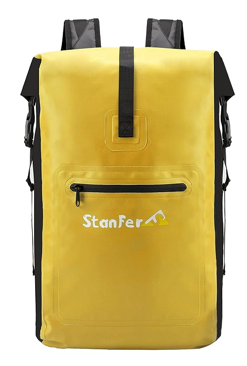 ALLCAMP 30L Rucksack Schwarz Premium Wasserdichte Tasche, Courier Bag Kuriertasche LKW-Plane Backpack Fahrrad, geeignet zum K