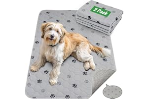 GOGREEN Waterproof Reusable Pets Training Pads Washable Pee Pads for Dogs, Puppy Pads for Potty Training with Leakproof Botto
