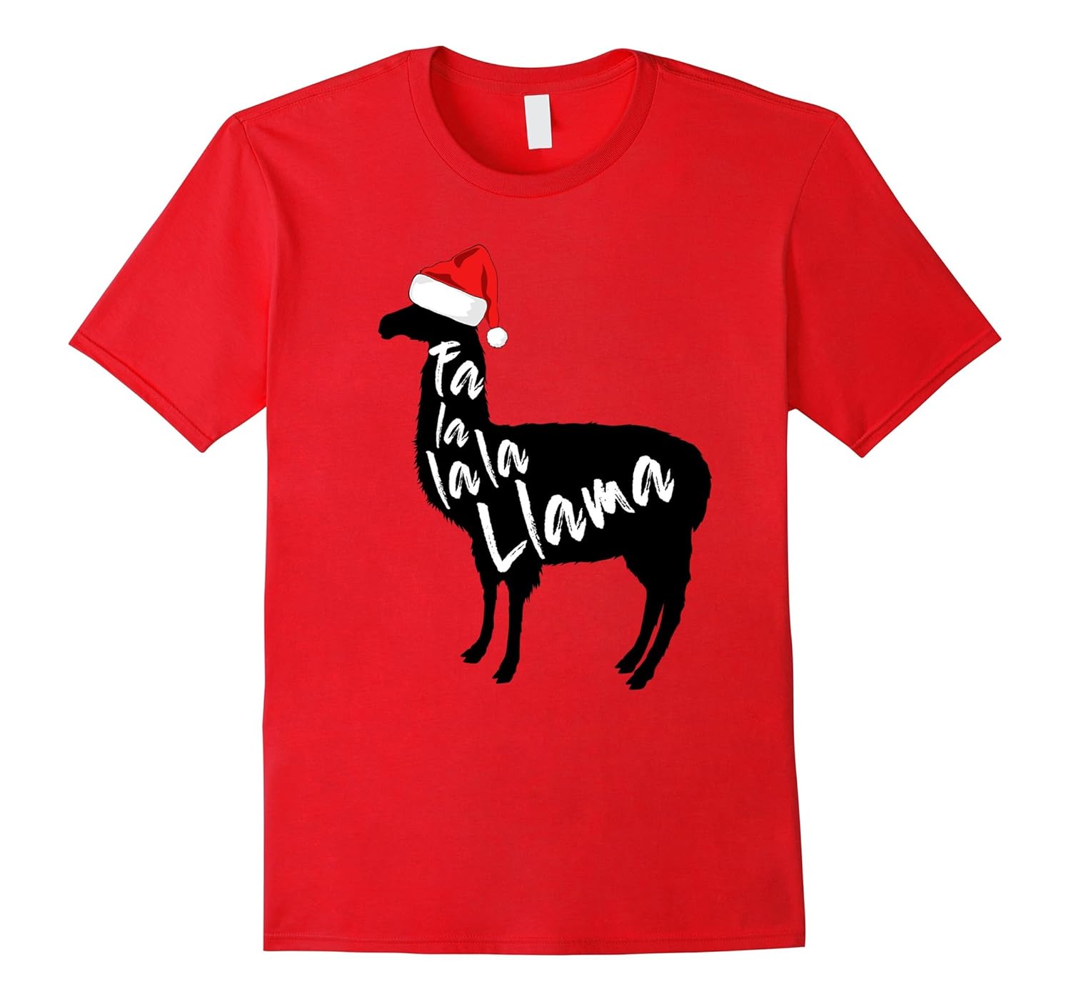 Fa La La La Llama Christmas T-Shirt Funny Xmas Shirt-ANZ