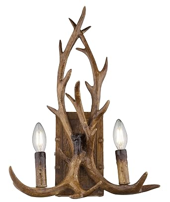 Wandleuchte Wandlampe Hirschgeweih Aus Metall Und Kunststoff