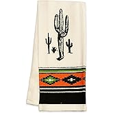 Sonoran Souvenirs Southwestern Cactus Kitchen Hand Towel (16" x 28") Machine Washable Cloth Tea Towels for Kitchen Diner (Single Pack)